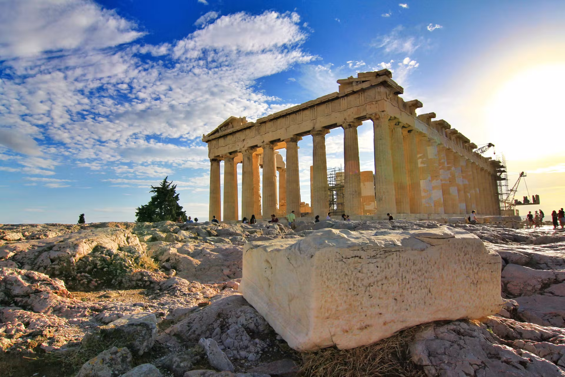 The Parthenon atop the Acropolis in Athens