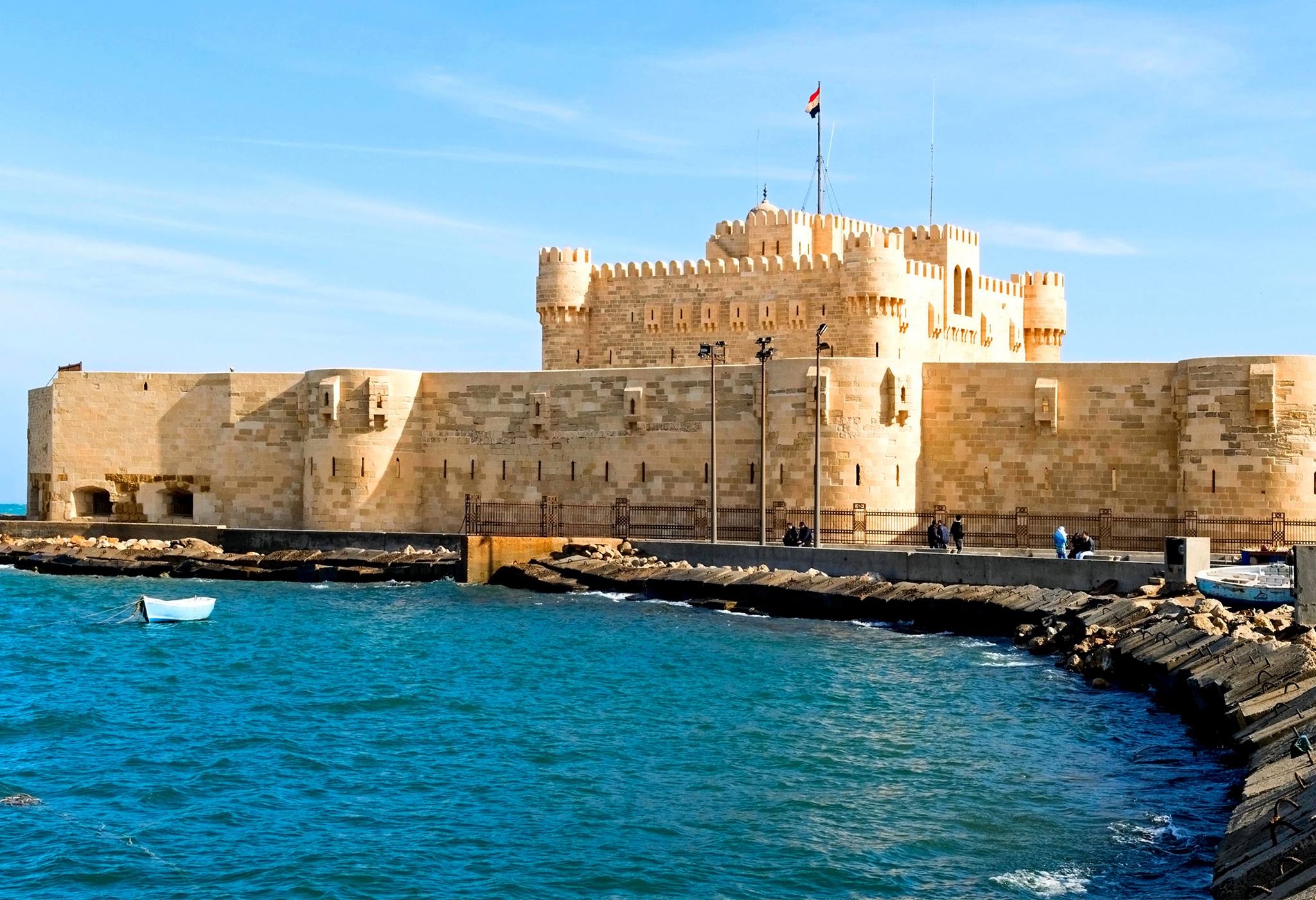 Citadel of Qaitbay on the Alexandria coastline in Egypt