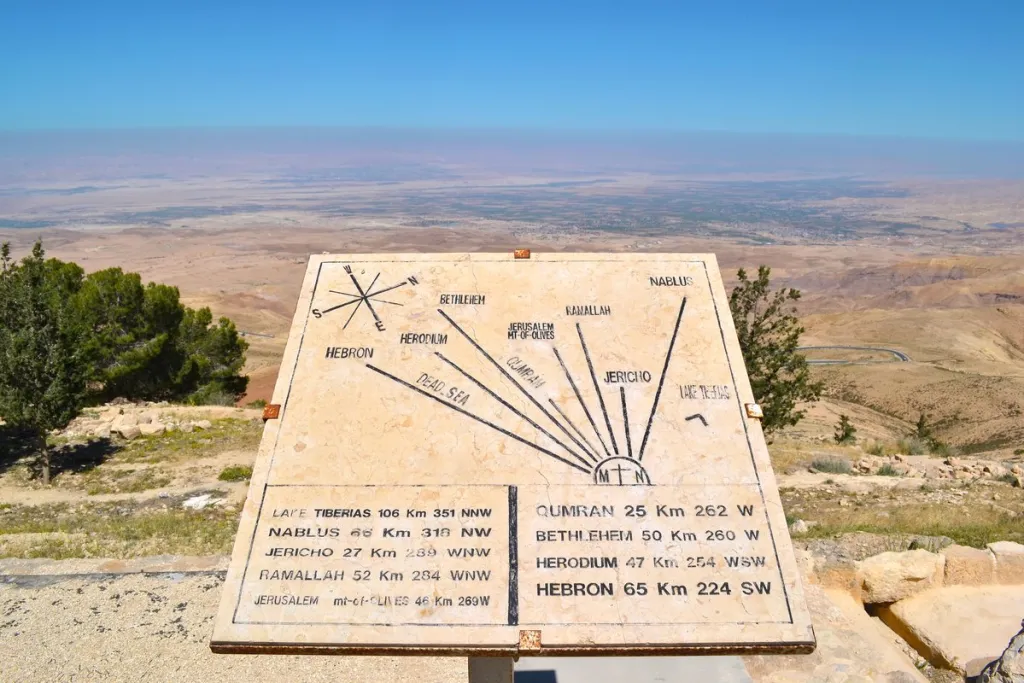 Mount Nebo memorial viewing platform overlooking the Jordan Valley